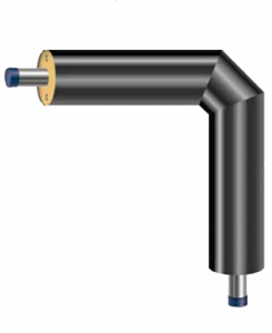 Отвод бесш ТГИ ППУ  76*3,5/140-90-1-ППУ-ПЭ укор