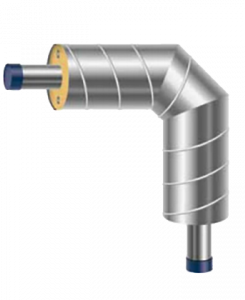 Отвод эсв ТГИ ППУ 133*4,5/225-90-ППУ-ОЦ укор